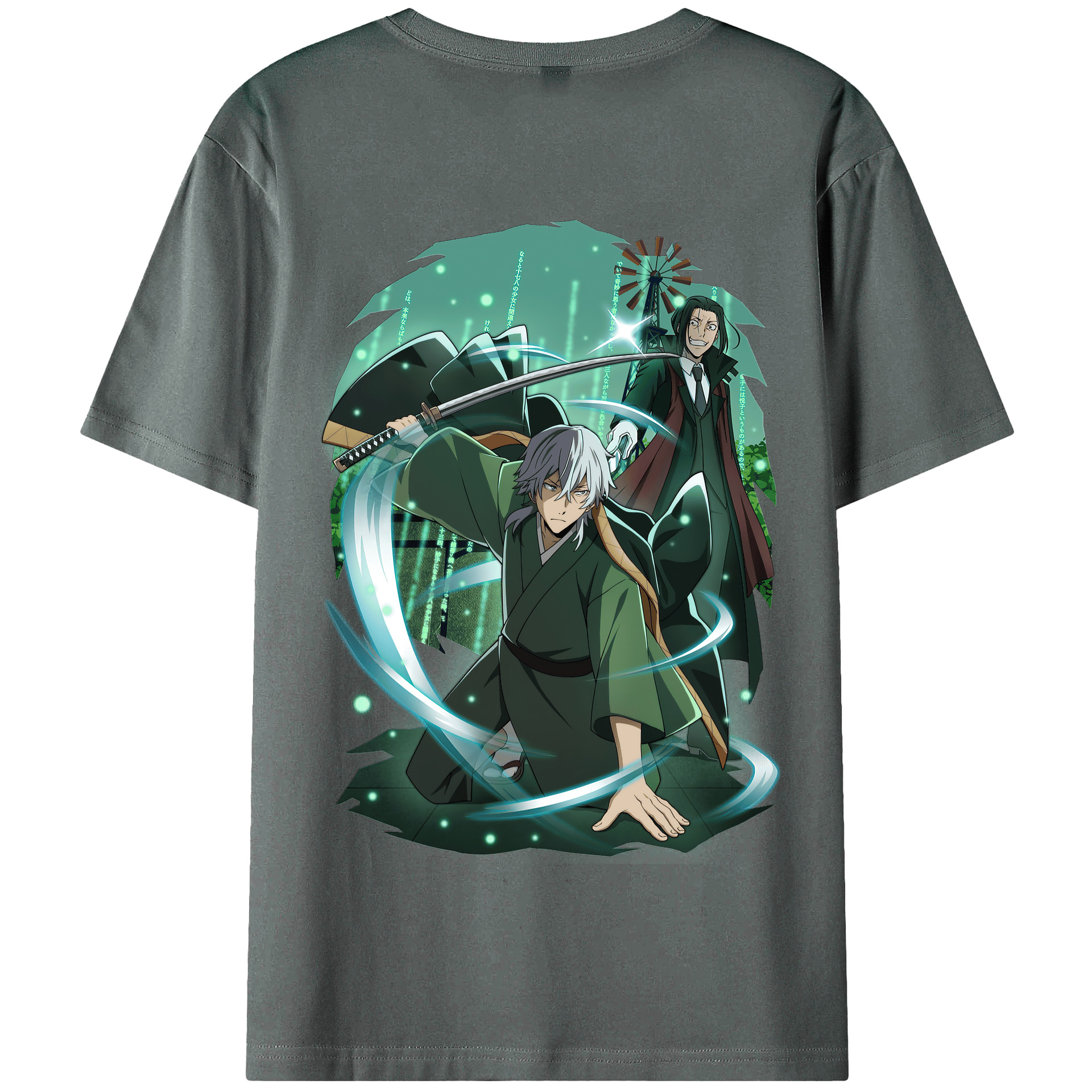 （画像用） 文豪ストレイドッグス Bungo Stray Dogs 綿100％半袖Tシャツ（背面プリント）